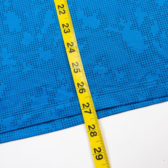 Disney Nike Golf Polo Men's Small Mickey Mouse Dot Camo Dri-Fit Wicking Blue - Picture 13 of 15